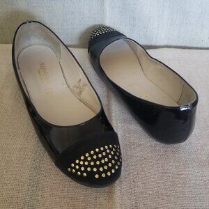 Black Patten Leather Ballet Flats